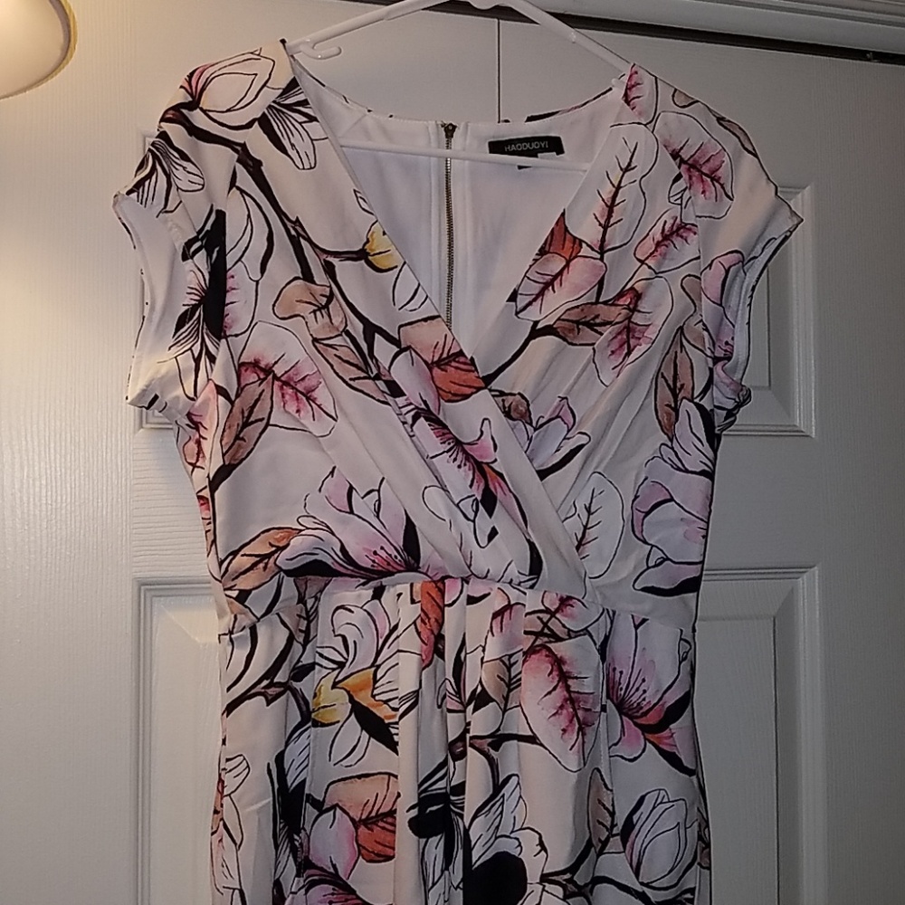 White floral dress